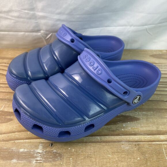 Crocs Classic Neo Puff Clogs Sandals Periwinkle Unisex Womens 7 - Picture 1 of 7
